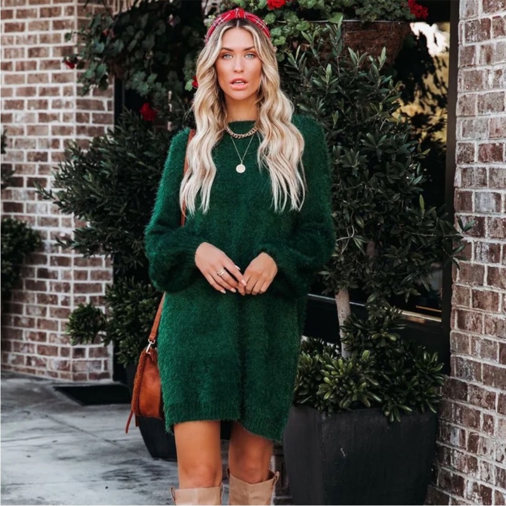 VICI Holiday Green Sweater Dress